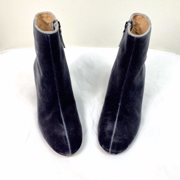 J. CREW Hadley Blue Velvet Ankle Boots - Picture 4 of 11